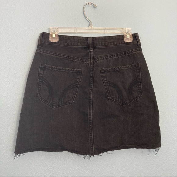 Hollister Ultra High Rise Denim Mini Skirt - Black - Size 28 - Picture 4 of 7